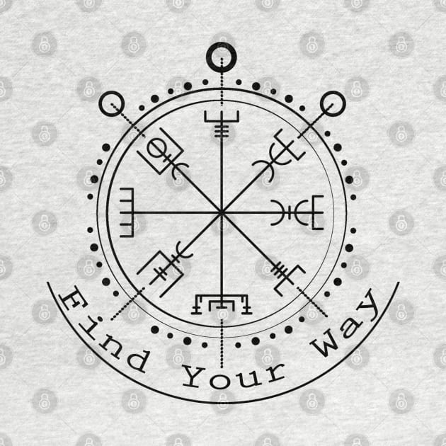 Find Your Way - Vegvisir by phxartisans